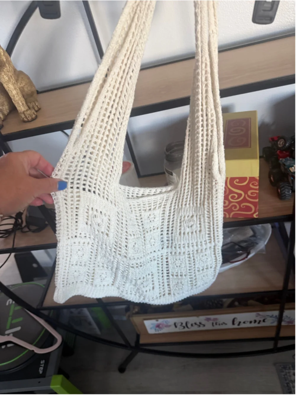 Women's Unbranded Crochet Tote Bag One Size Beige